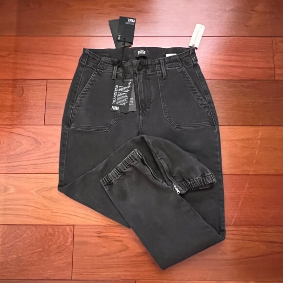 PAIGE Mayslie Jogger Jeans, Faded Mist, Size 26, NWT - Picture 5 of 11